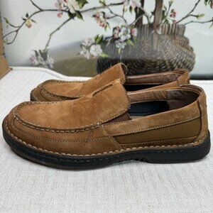 Clarks Mens Leather Slip-On Loafers Size 9M Brown
